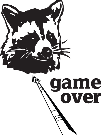 Game Over Racoon Sticker