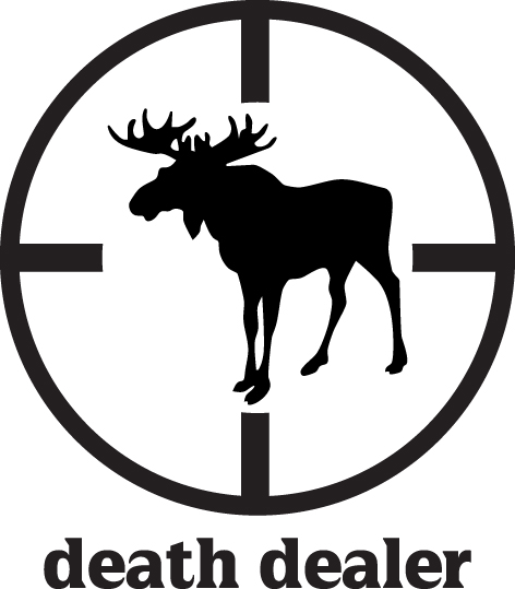 Death Dealer Moose in Bullseye Sticker
