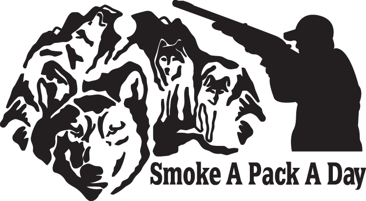 Smoke a Pake a Day Wolf Sticker