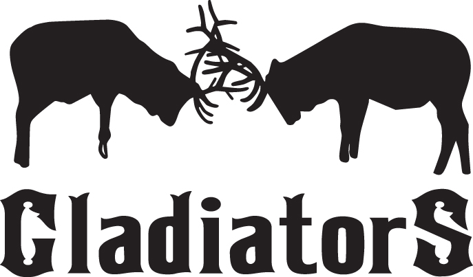 Gladiators Elk Fighting Sticker