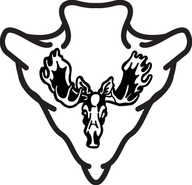 Moose in Arrowhead Sticker