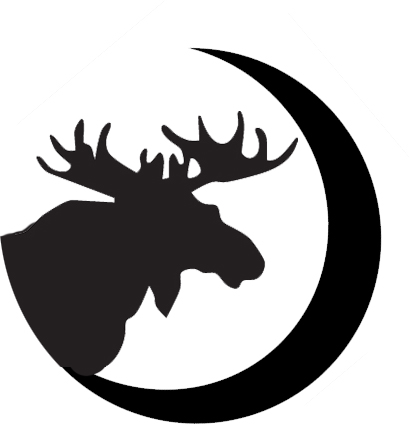 Moose in Moon Sticker