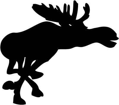 Running Moose Sticker