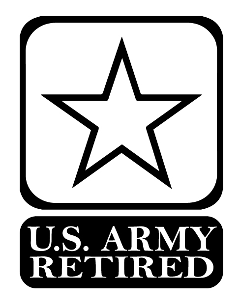 Retired Army Star Sticker