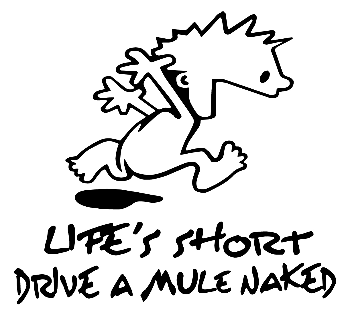 Lifes Short Ride a Mule Naked