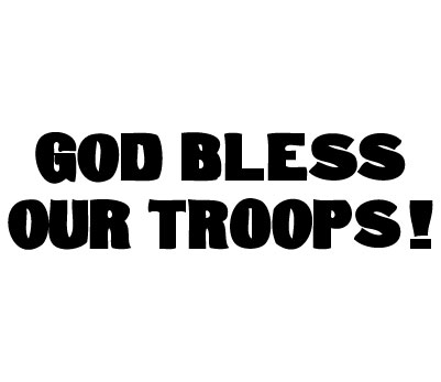 God Bless our Troops Sticker