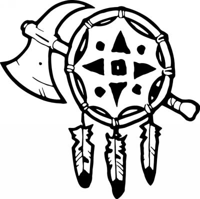 Native American Tomahawk Sticker 8