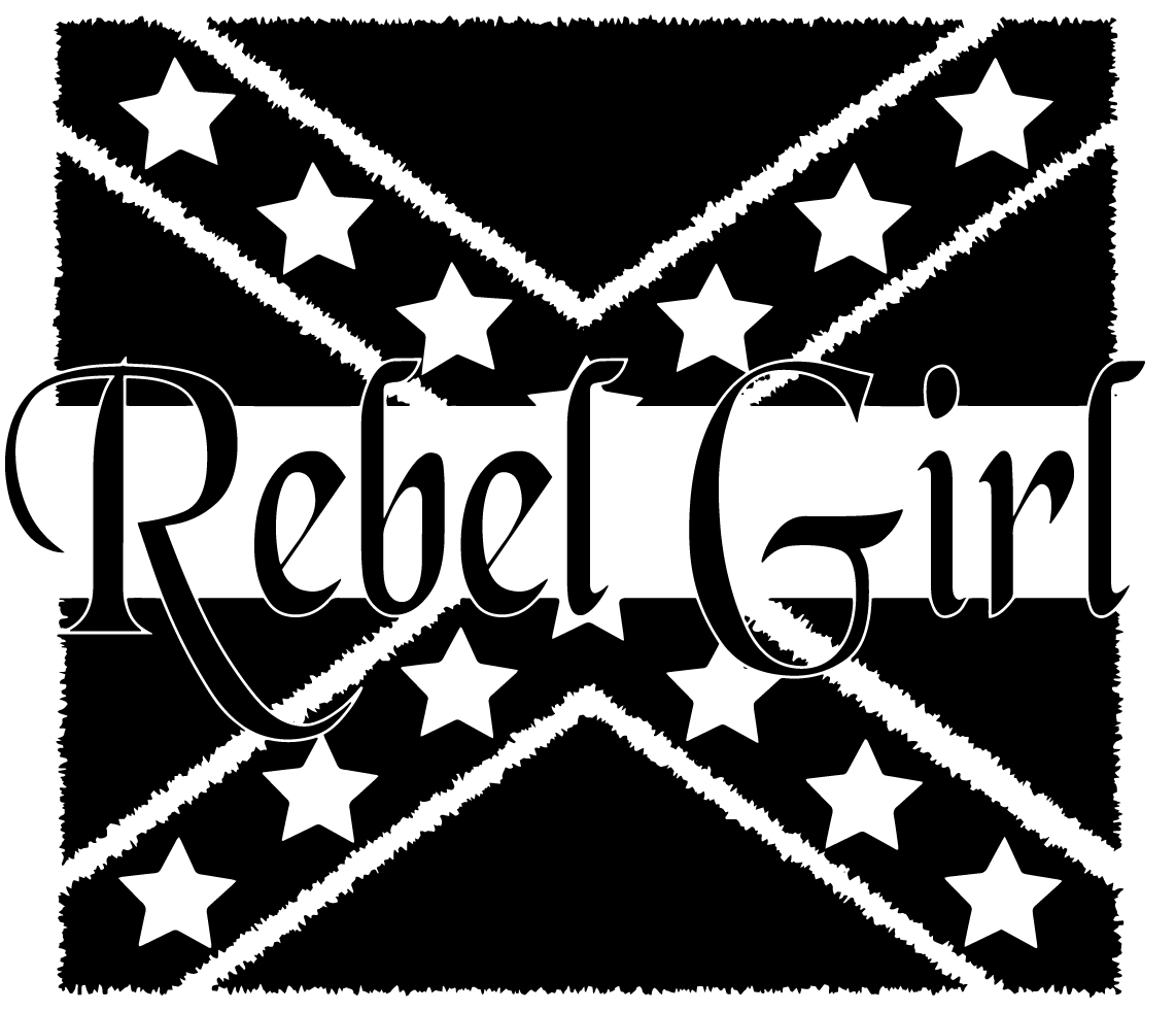 Rebel Girl Flag Sticker