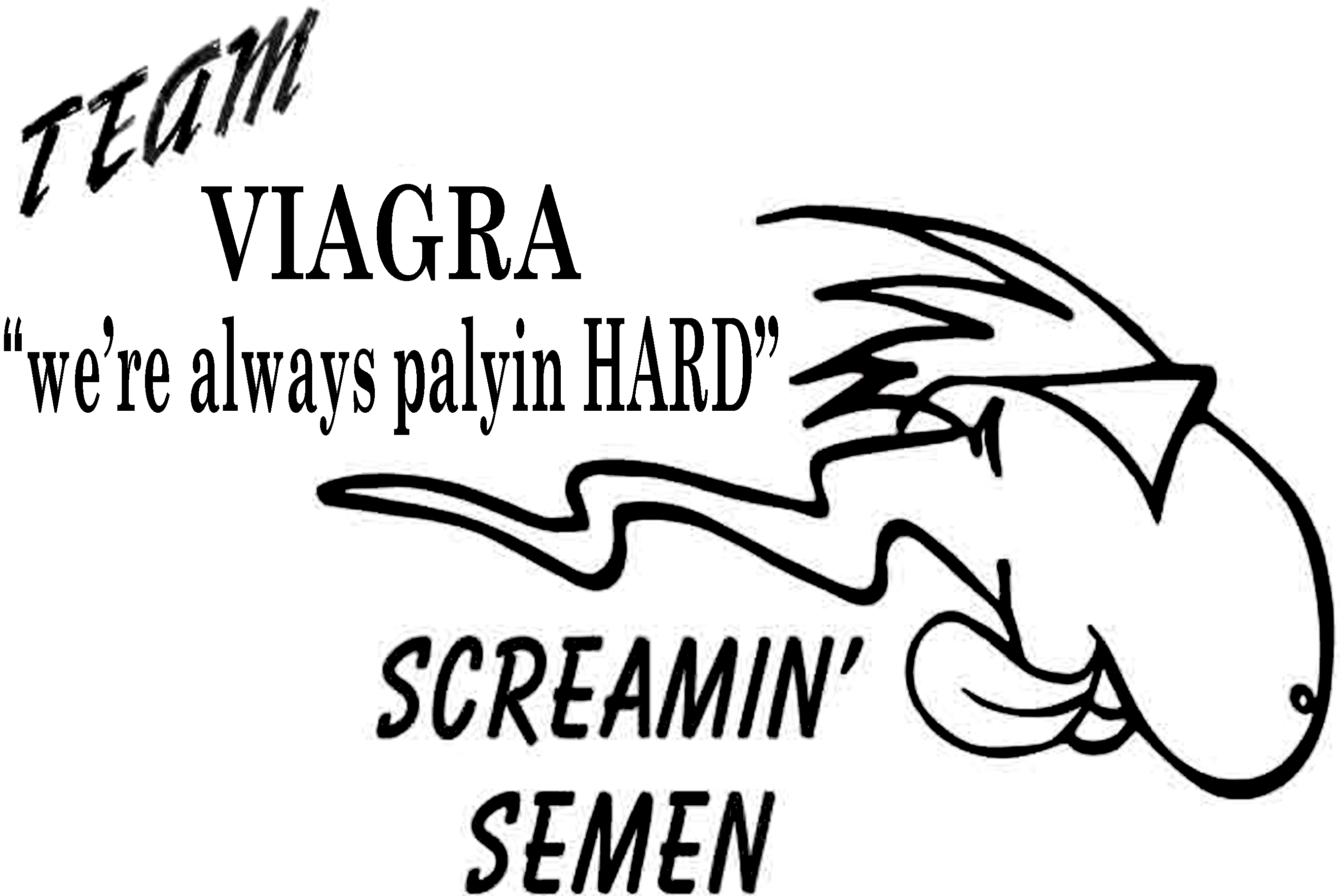 Team Viagra,Screamin Semen Sticker