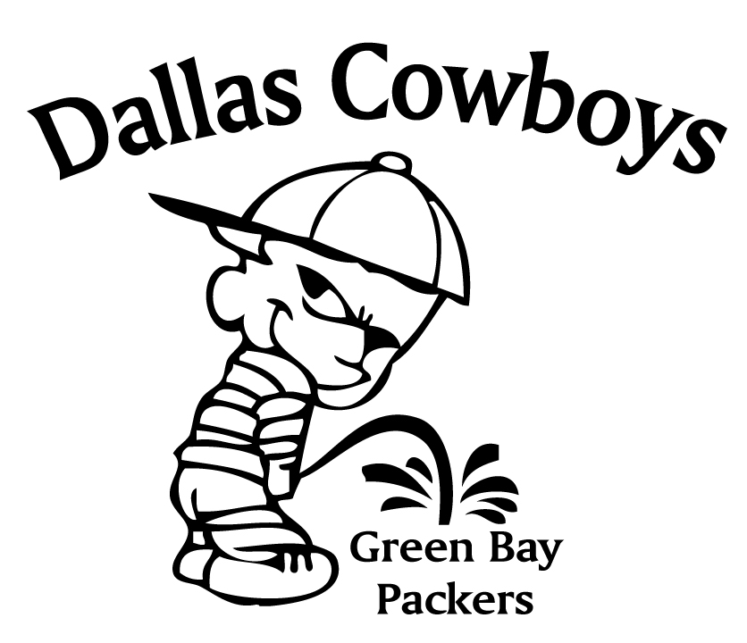 Cowboys Pee on Green Bay Packers Sticker