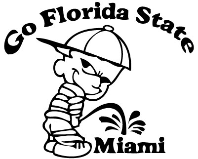 Florida State Pee On Miami Sticker
