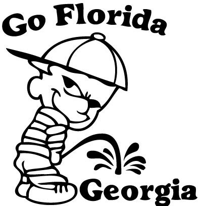 Florida Pee On Georgia Sticker