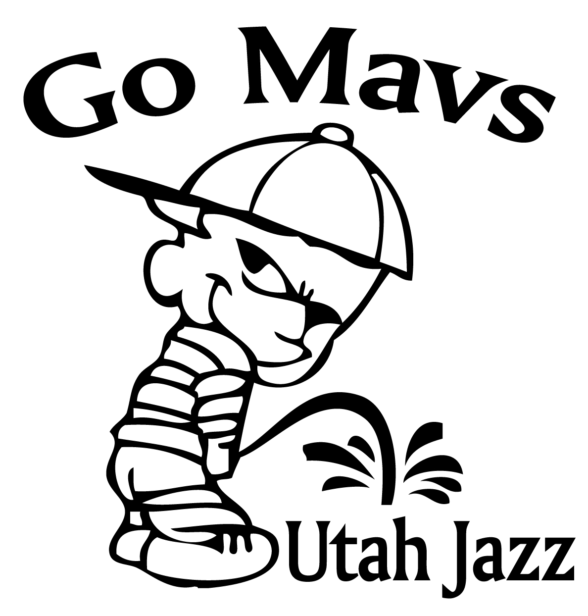 Mavs Pee On Utah Jazz Sticker