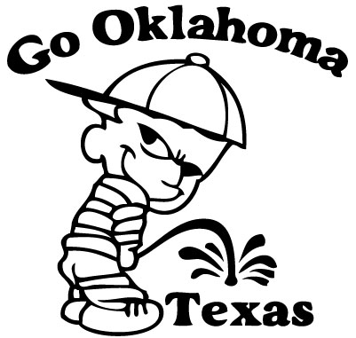 Oklahoma Pee On Texas Sticker