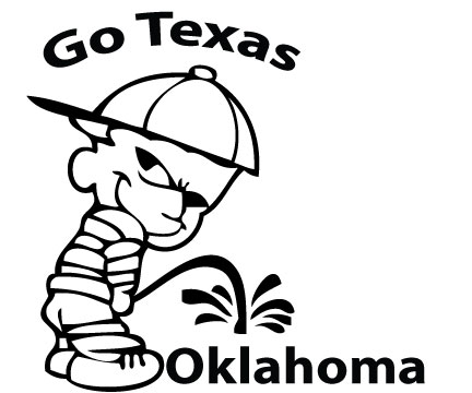 Texas Pee On Oklahoma Sticker