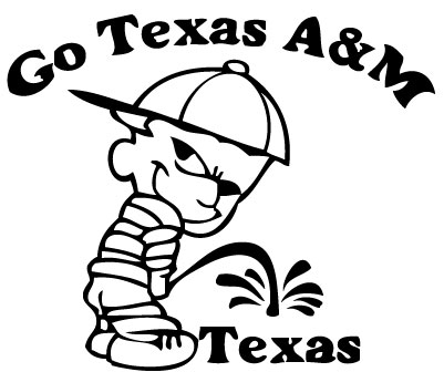 Texas A&M Pee On Texas Sticker