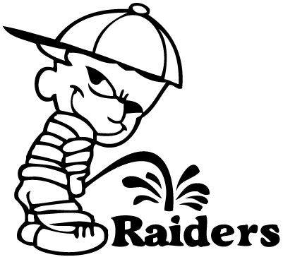 Pee On Raiders Sticker