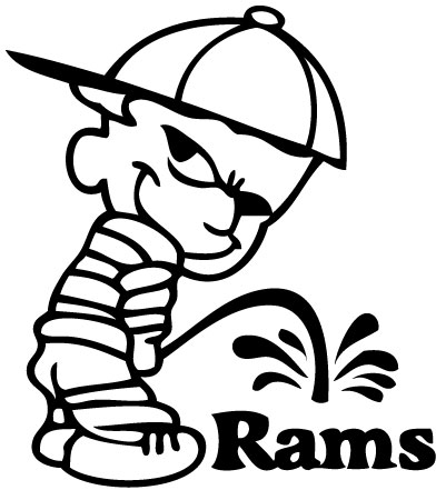 Pee On Rams Sticker