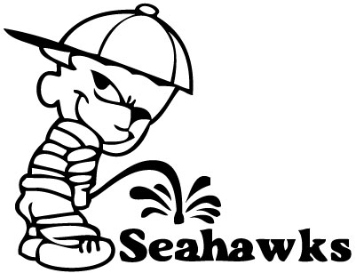 Pee On Seahawks Sticker