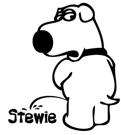 Pee On Stewie Sticker