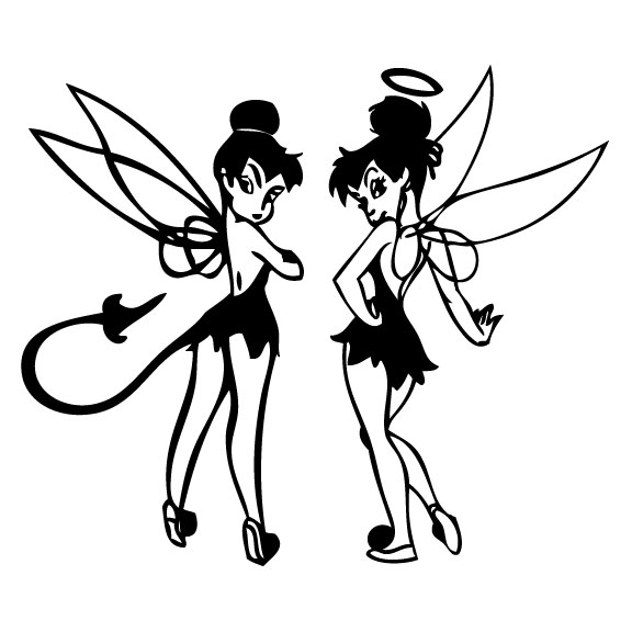 Tinker Evil and Angel Sticker