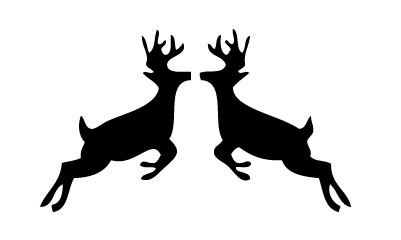 Deer Jumping Sticker