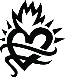 Religious Heart Sticker 1113