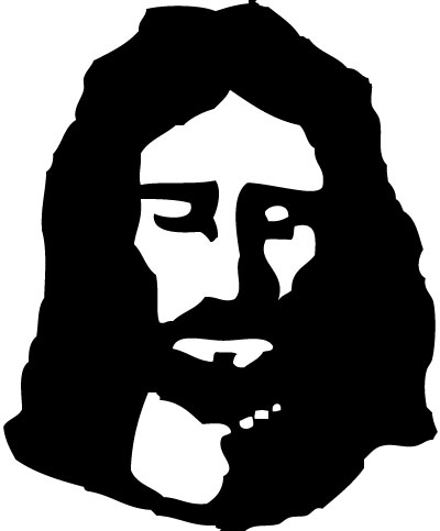 Jesus Eyes Closed Sticker