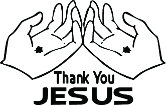 Thank you Jesus Sticker 2180