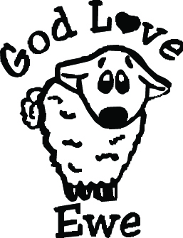 God Loves Ewe Sticker 3183