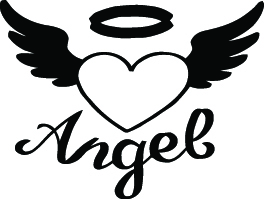 Angel Heart Wing Sticker 4176