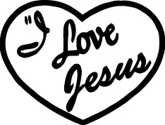 I love Jesus Sticker 4237