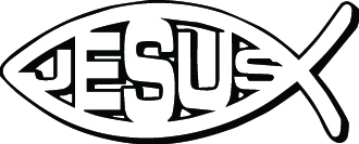 Jesus Fish Sticker 2143