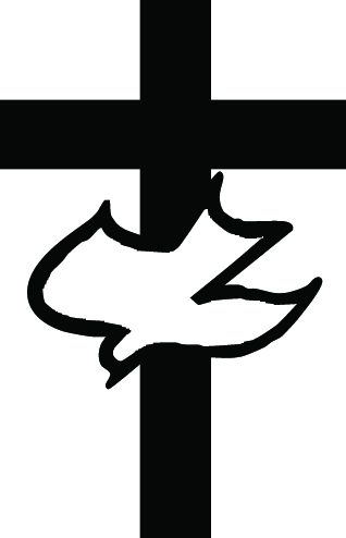 Dove and Cross Sticker 3158