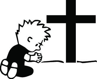 Praying Peeing Boy Sticker 3202