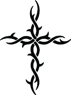 Cross of Thorns Sticker 4127