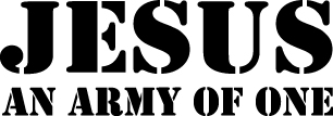 Jesus Army of One Sticker 4222