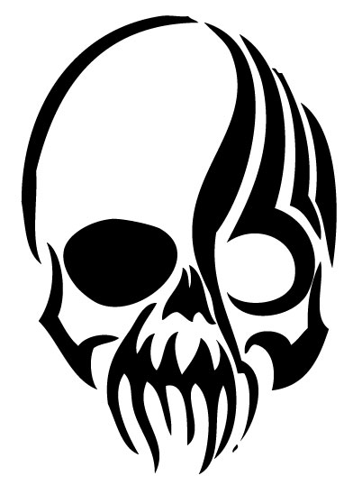Tribal Skull Sticker