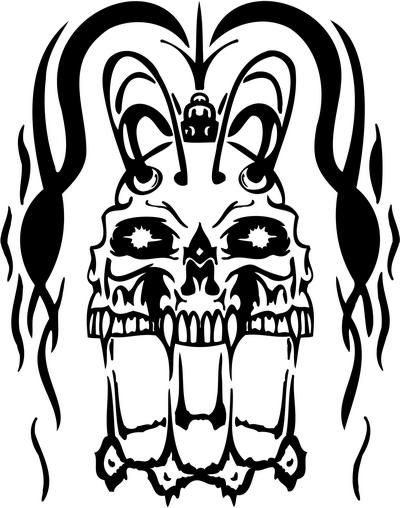 Cyber Skull Sticker 12