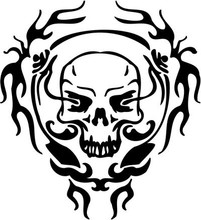 Cyber Skull Sticker 54