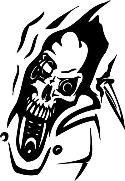 Cyber Skull Sticker 61