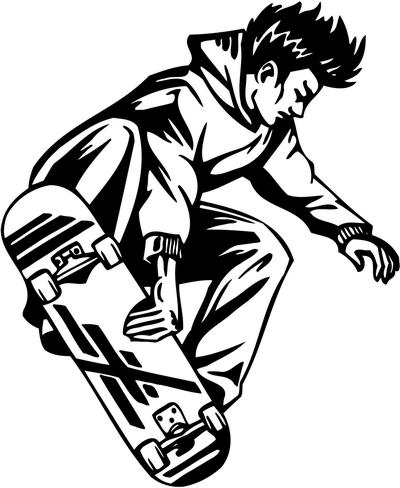 Extreme Skateboarder Sticker 2063