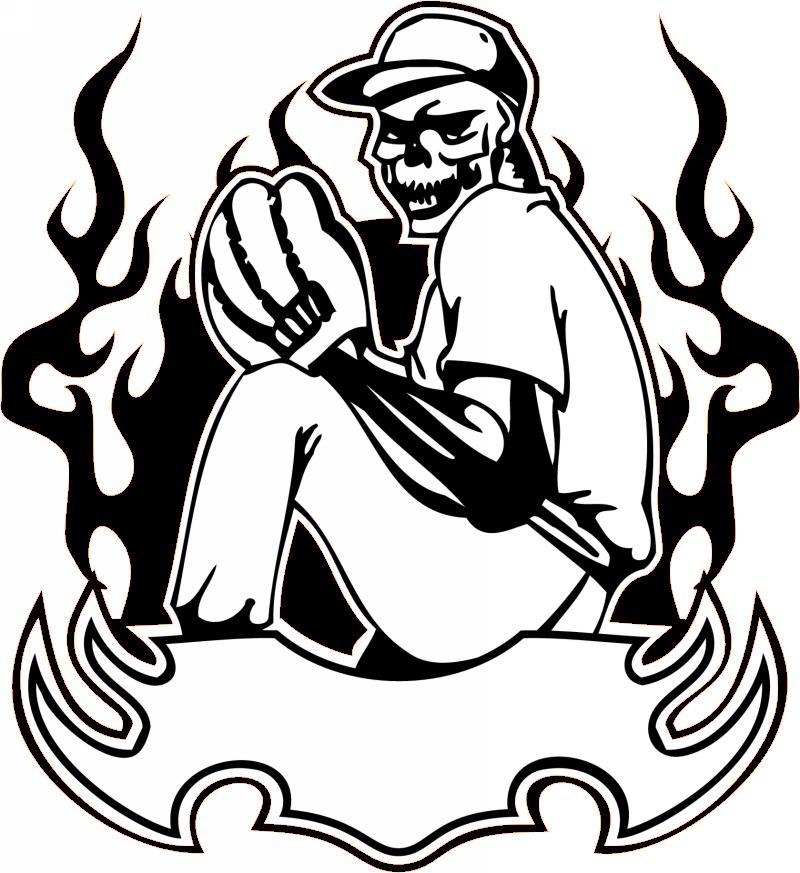 Sports Character with Banner Sticker 9