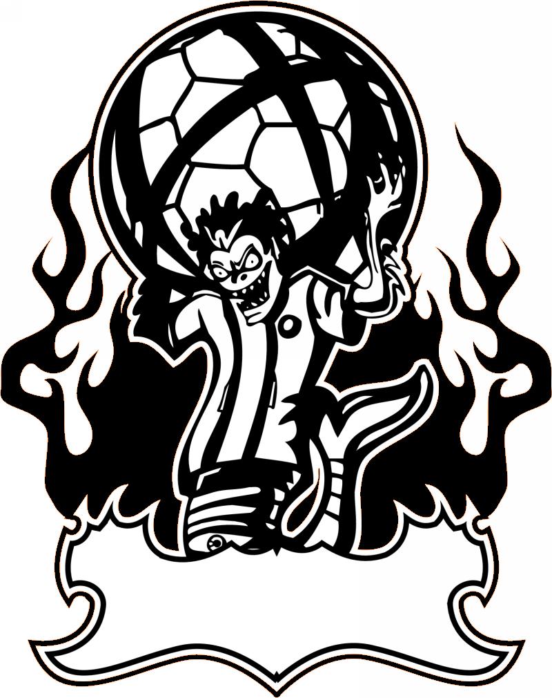 Sports Character with Banner Sticker 30