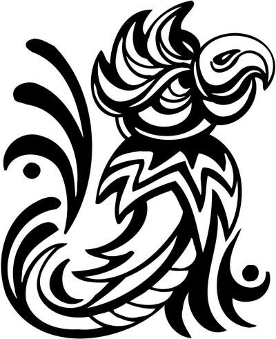 Tribal Bird Sticker 14