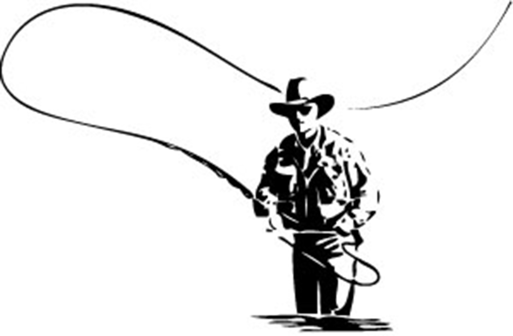 Cowboy Fishing Sticker