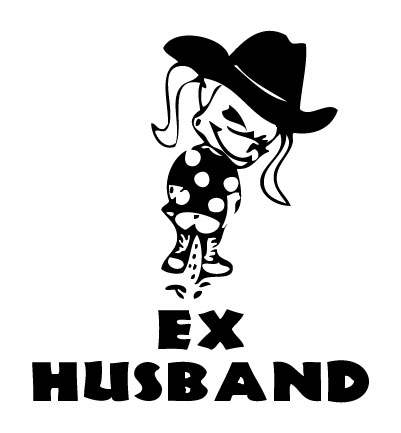 Cowgirl Pee On Ex Husband Sticker