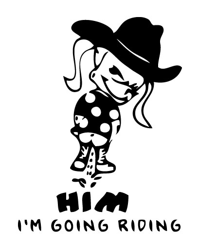 Cowgirl Pee On Him Going Riding Sticker