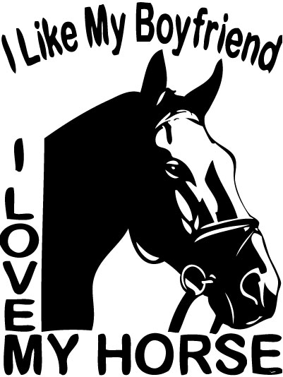 Like Boyfriend Love Horse Sticker