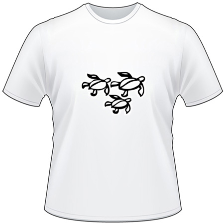 3 Swimming Turtles T-Shirt